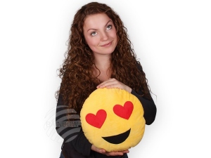 Kissen Emoticon Emoji-Con verliebt