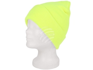 Long Beanie Slouch Design Knitted cap neon yellow