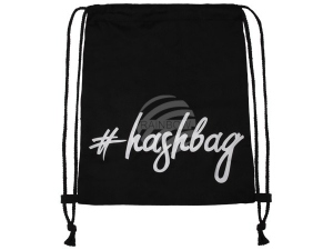 Turnbeutel Gymsac Design hashbag schwarz/weiss