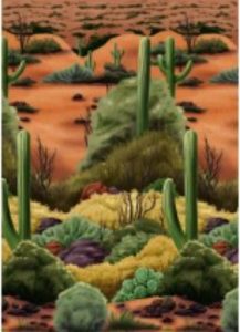 Deko window blind scene setter Western desert plants
