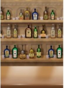 Deko window blind scene setter Saloon Bottle Shelves