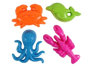 Sand molds Sea animals 4-piece