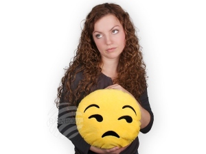 Kissen Emoticon Emoji-Con sad