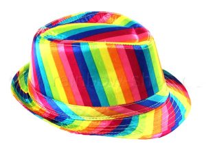 Trilby hat colorful rainbow