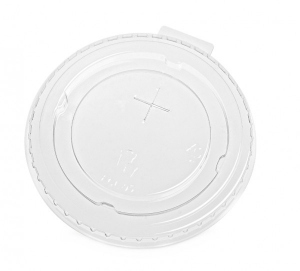 rPET flat lid with cross slot 95mm rPET 1000 pieces