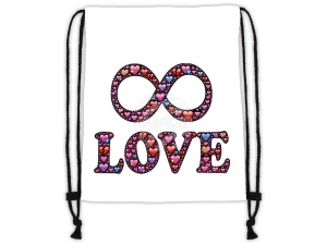 Gym bag Gymsac Design white Infinite Love multicolor
