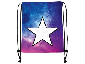 Gym bag Gymsac purple/blue Star Galaxy black/white