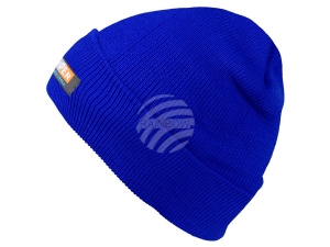 Long Beanie Slouch Design Knitted cap blue