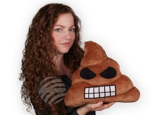 Pillow Emoticon Emoji-Con Haufen rgerlich schwarze Augen