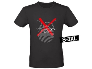 Camiseta con motivo negro Modelo Shirt-006
