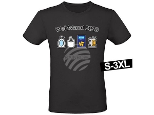 Camiseta con motivo negro Modelo Shirt-003