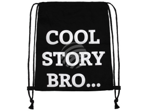 Turnbeutel Gymsac Design Cool story bro schwarz/weiss