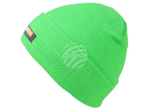 Long Beanie Slouch Design Strickmtze neon grn