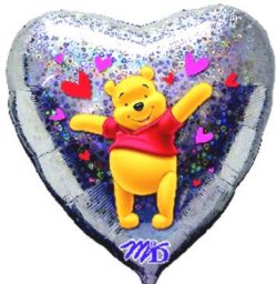 Foil balloon heart Pooh