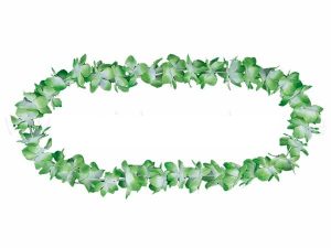 Hawaii chains flower necklace classic green white