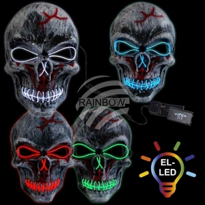 LED Masken Gruselmasken Totenkopf MAS-MIX35