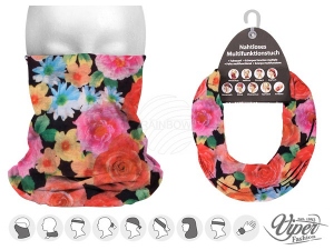 Multifunctional cloth 9 in 1 Multi-purpose scarf Flowers MF-270