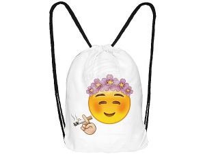 Rucksack Tasche Turnbeutel Emoticon Chill