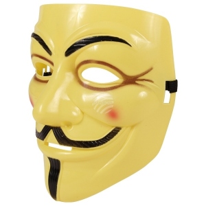Maska karnawalowa zlta wendetta MAS-13