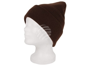 Long Beanie Slouch Design Strickmtze braun