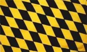 Flag Munich rhombus black yellow