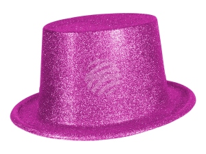 Cylinder hat glittering fuchsia