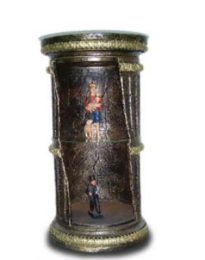 gyptische Sulenvitrine schwarz 112 cm