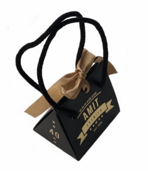 Exclusiva bolsa de papel de lujo hecha a mano con logo