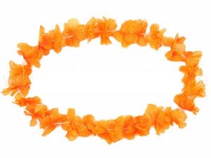 Naszyjnik hawajski kwiat classic pomaranczowy