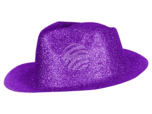 Trilby Hut glitzernd lila