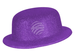 Melon hat glittering purple