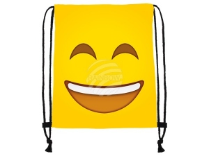 Turnbeutel Gymsac Emoticon Emoji-Con lachend gelb