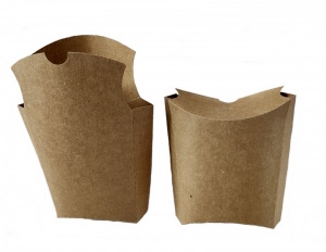 Snack- Pommestte kraftbraun 11,5x70x12cm 1100 Stck