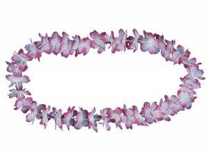 Hawaii chains flower necklace classic white pink