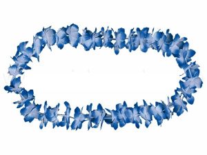Hawaii chains flower necklace classic white blue
