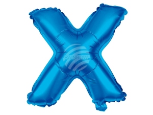 Folienballon Helium Ballon blau Buchstabe X