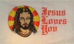 Fahne Jesus Loves You