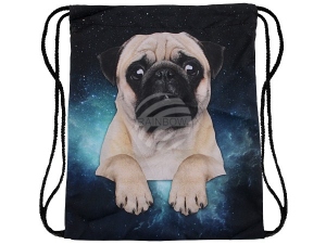 Gym bag Gymsac Design Pug black/blue/beige