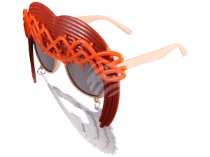 Party Glasses Funglasses Hippie brown/white