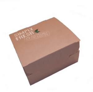 Snack box green line plastic-free 13x13x5.5cm, 450 pieces