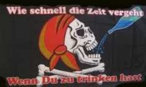 Fahne Pirat wie schnell die Zeit vergeht