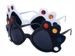 Party Glasses Funglasses Disco white black