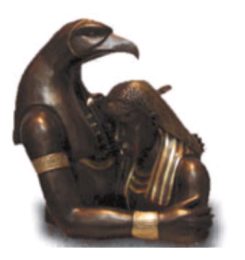 gypter mit Adler Bste 32 cm