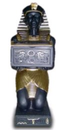 Pharao mit Truhe schwarz gold 56 cm