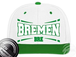 Snapback Cap Basecap Bremen weiss grn