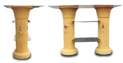 Column table light brown 117 cm