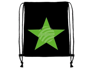 Turnbeutel Gymsac Design schwarz Stern grn
