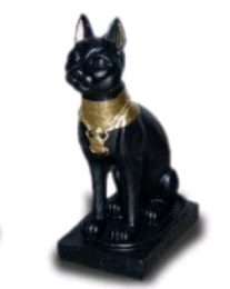 gyptische Katze schwarz gold 40 cm