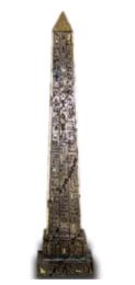 Obelisk bronze gold 60 cm