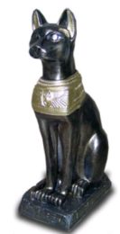 gyptische Katze schwarz gold 79 cm